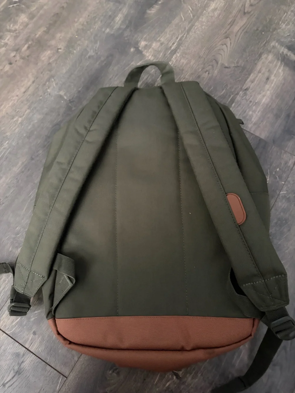 Herschel Supply Company Olive Green Backpack with White Zipper Accents